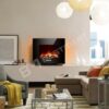 MAXKON Electric Fireplace Wall Mounted w/LED Log Flames 2 Heat Settings - Image 5