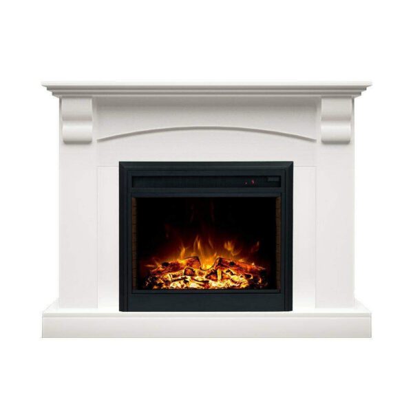 WHITE 2000W ELECTRIC FIREPLACE WOOD