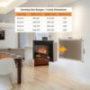 PRIMO 2000W 30 Inch Electric Fireplace Heater Insert Wood Log - Image 2