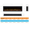 New 1500W 60 Inch Built-in Wall Recessed Electric Fireplace Heater - Image 12