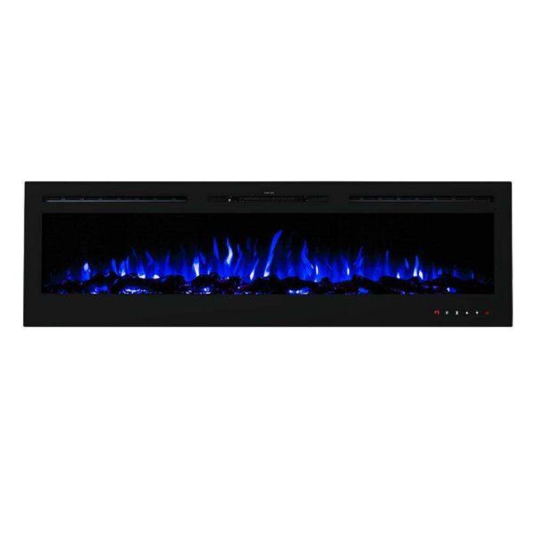1500W 72 Inch Recessed Wall Mounted Electric Fireplace