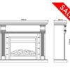 George 2000W Electric Fireplace Mantel With 30" Moonlight Insert - Image 5
