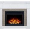 Hudson Electric Fireplace Stone Veneer Mantel