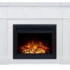 Hudson Electric Fireplace Heater White Mantel