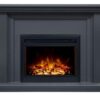 Kingsley Electric Fireplace Grey Mantel