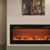 72 Inch Wall Electric Fireplace Black Best Recessed/Mounted - Image 2