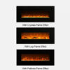 72 Inch Wall Electric Fireplace Black Best Recessed/Mounted - Image 6