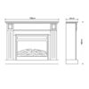 Berwick 2000W Electric Fireplace Mantel Suite & 30" Moonlight Insert - Image 12