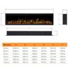 Concerto 1500W 50 Inch Recessed Wall Mounted Electric Fireplace - Image 7