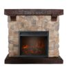 Designer Electric Fireplace Fully Assembled Various Modes Beige