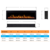 Sonata 1500W 50 inch Built-in Recessed Electric Fireplace - Image 7