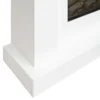 Aristo 50 Inch Electric Fireplace Heater with White Mantel Suite - Image 6
