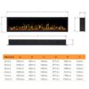 Concerto 1500W 72 Inch Electric Fireplace Insert with Horizon White Mantel Suite - Image 8