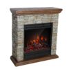 Stone Design Electric Fireplace Heater & Mantel - Image 9