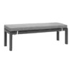 Manly Charcoal Aluminium Outdoor faux wood Top Bench with Grey Cushion (Set of Two) - Image 6