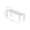 Manly White Aluminium Outdoor Faux wood Top Bench with Grey Cushion (Set of Two) - Image 11