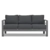 Paris 3 Seater Charcoal Aluminium