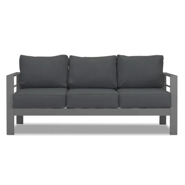 Paris 3 Seater Charcoal Aluminium
