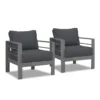 Paris Single Seater Charcoal Aluminium Outdoor Sofa