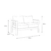 Paris 5 Seater White Aluminium Sofa Lounge Suite - Grey Cushion - Image 6