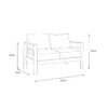 Paris 4 Piece Charcoal Aluminium Sofa Lounge Set - Dark Grey Cushion - Image 11