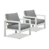 Manly Single Seater White Aluminium Outdoor Sofa Lounge