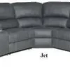 Brighton Corner Modular Manual Recliner Lounge Rhino Fabric Jet