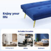 Levede 3 Seater Sofa Bed Convertible Velvet Lounge Adjustable Recliner Couch - Image 9