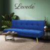 Levede 3 Seater Sofa Bed Convertible Velvet Lounge Adjustable Recliner Couch - Image 10