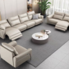 100% Guaranteed Genuine Real Leather Electric Recliner Lounge Cream Sofa Brand New - Image 6