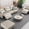 100% Guaranteed Genuine Real Leather Electric Recliner Lounge Cream Sofa Brand New - Image 7