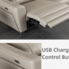 100% Guaranteed Genuine Real Leather Electric Recliner Lounge Cream Sofa Brand New - Image 8