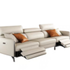 Recliner Leather Couch Lounge 3 Seats Adjustable Headrest Double Recliners Sofa - Image 2