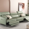 Recliner Leather Couch Lounge 3 Seats Adjustable Headrest Double Recliners Sofa - Image 3