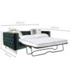 Sofa Bed Best Queen 2 seater fabric lounge Velvet sofa Easy to Pull Brand New - Image 5