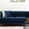 Sofa Bed Best Queen 2 seater fabric lounge Velvet sofa Easy to Pull Brand New - Image 9