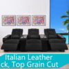 3 Seater Home Theatre Recliner Leather Lounge Media Room Cinema Seating Chairs - Image 3