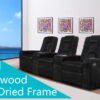 3 Seater Home Theatre Recliner Leather Lounge Media Room Cinema Seating Chairs - Image 4