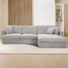 ASQUITH 2 Seater Fabric Lounge Sofa with RHF Chaise – Slate