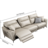100% Guaranteed Genuine Real Leather Electric Recliner Lounge Cream Sofa Brand New - Image 4