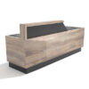 CONROY 2.4M Reception Desk Counter Right Panel Warm Oak & Black Office Desk - Image 6