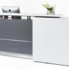 Calvin Reception Counter Reception Desk Metallic Grey Office Furniture