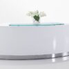 Evo Reception Counter Reception Desk Salon Gloss White Office Furniture