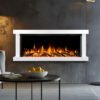 Triora Floating 3 Sided Wall Mounted Electric Fireplace – Smartphone Control