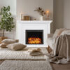 Kingsley 2000W Electric Fireplace Heater White Mantel Suite With 30" Starlight Insert - Smartphone Control - Image 4