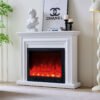 Verona 30" Electric Fireplace Heater White Mantel Suite – Smartphone Control - Image 3