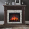 Pearl 2000W Electric Fireplace Heater Espresso Oak Mantel Suite