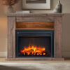 Quartz 2000W Electric Fireplace Heater Rustic Dark Oak Mantel Suite - Image 3