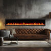 Nocturne 1500W 72 inch Built-in Recessed Electric Fireplace - Extra Slim