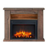 Quartz 2000W Electric Fireplace Heater Rustic Dark Oak Mantel Suite - Image 4